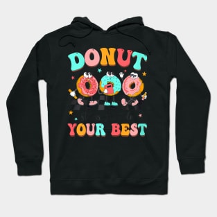 Groovy Donut Stress Best Testing Day Teachers Hoodie